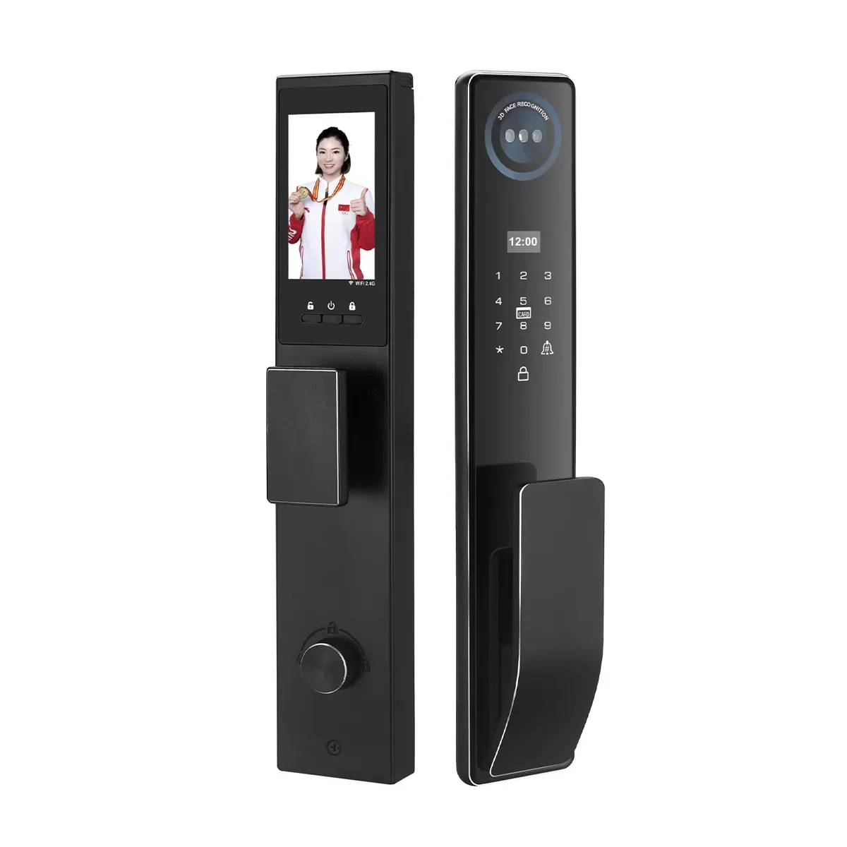 Gove D-7800 智能门锁 – 指纹、密码、卡片、钥匙及3D面部识别