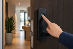 Fingerprint Smart Locks visual for key features to look for in a fingerprint smart lock
