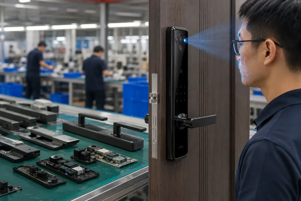 D face recognition smart lock manufacturer door hardware installation and access control components