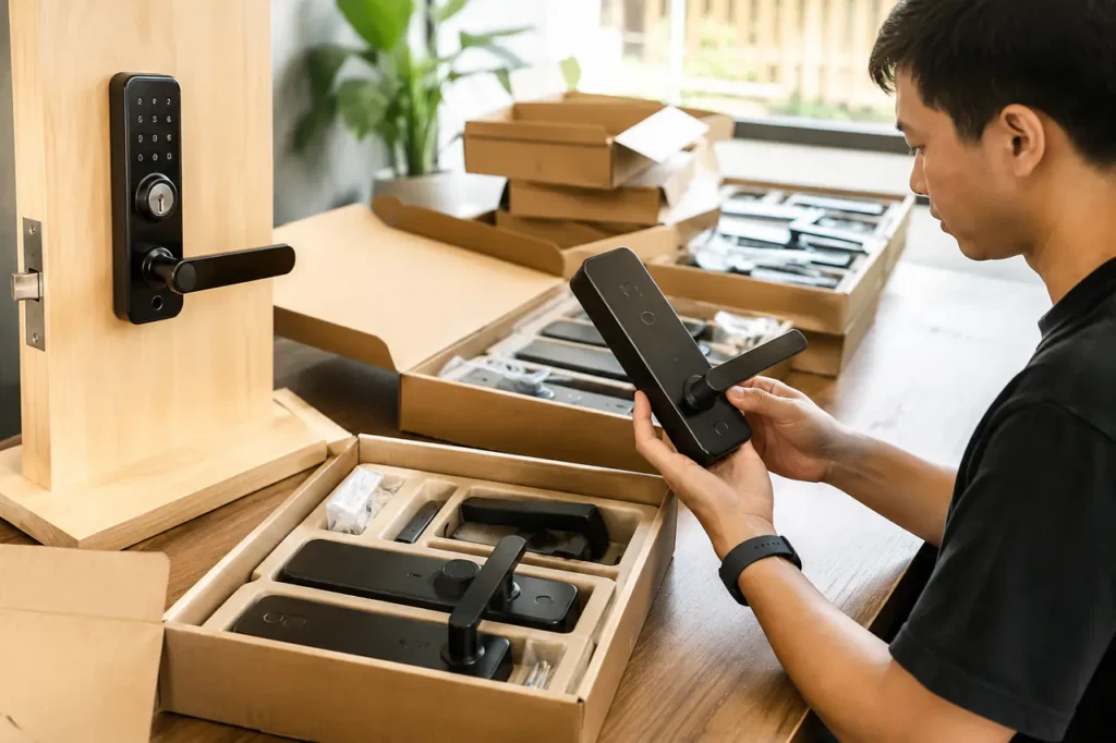 apartment smart lock supplier door hardware installation and access control components