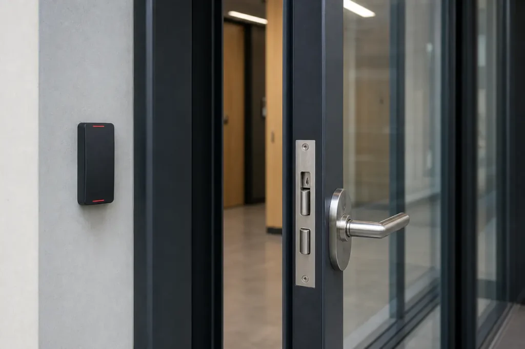 Commercial Access Control Locks visual for the architecture of access control: hardware meets software